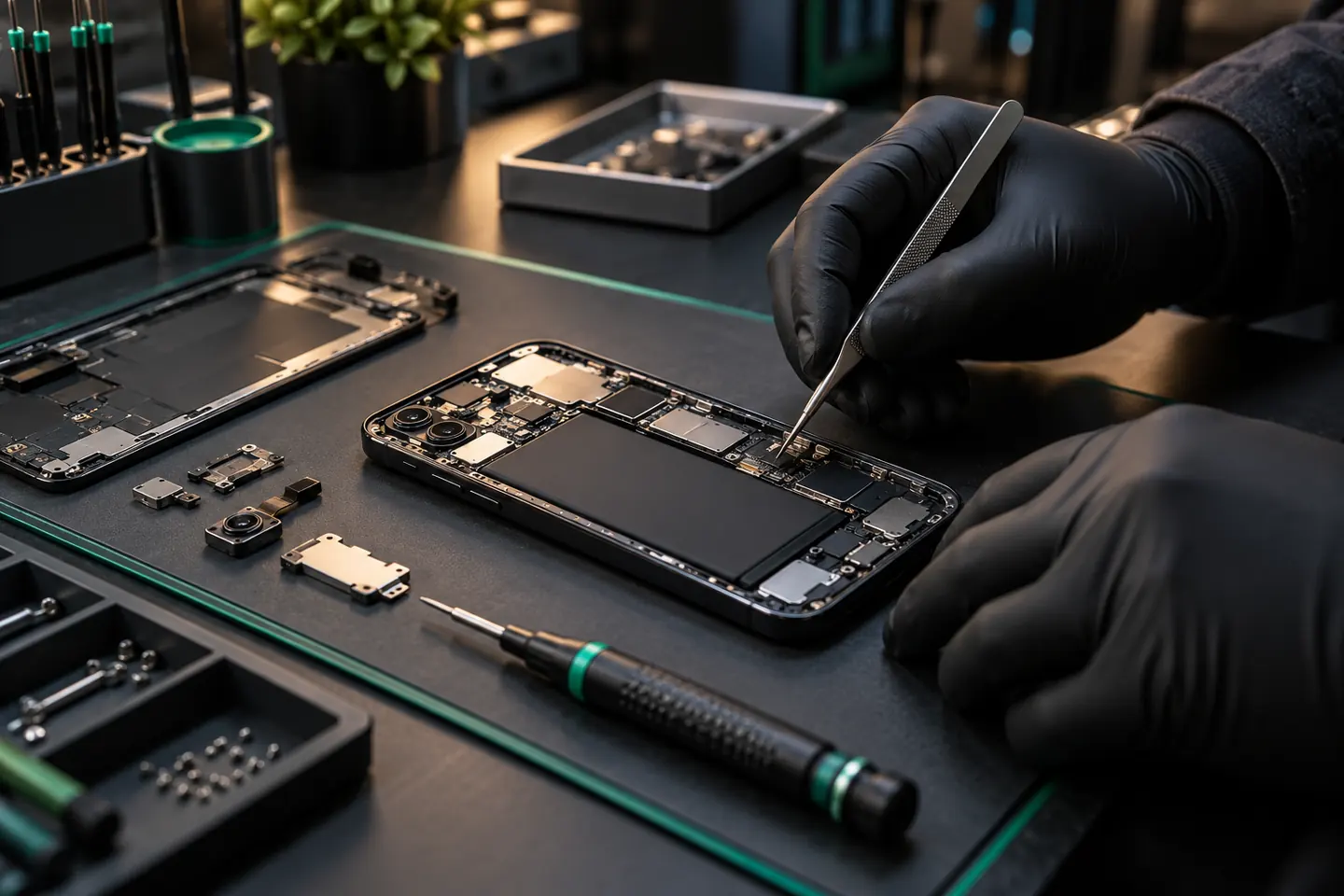Reparo de smartphone — imagem ilustrativa