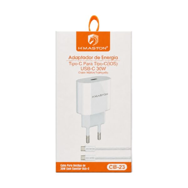Carregador Tipo C para Tipo C 30-WATTS